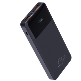 POWER BANK 10200MAH COM DISPLAY INDICADOR, PRETO, 3 SAÍDAS, USB-C, USB-A, ELG PB102BK