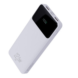 POWER BANK 10200MAH COM DISPLAY INDICADOR, BRANCO, 3 SAÍDAS, USB-C, USB-A, ELG PB102WH