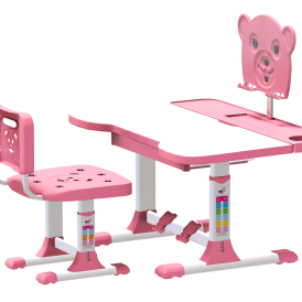 Conjunto Infantil ELG Mesa e Cadeira com regulagem 3 a 14 anos Rosa - B200PROPK