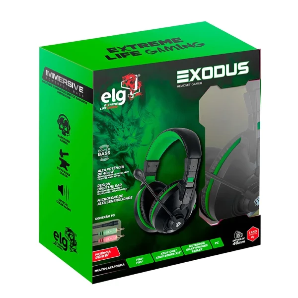 Fone Headset Gamer P2 Exodus Hgex ELG Para Ps4 Xbox Pc Gamer - Seven  Distribuidora de Componentes Eletrônicos