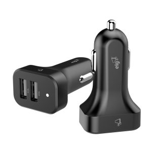 Car Charger with 2 USB-A Outputs – Black