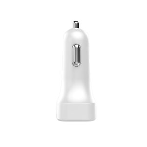 Car Charger with 2 USB-A Outputs – White