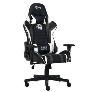 Cadeira Gamer Black Hawk – Preta e Branca