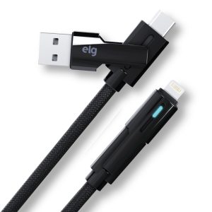 Cabo 4 em 1 USB-A, USB-C e Lightning – 1,2 metros