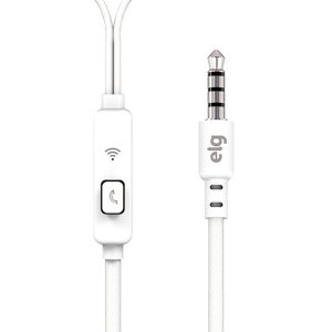 Fone de Ouvido Com Fio Intra-Auricular – Branco