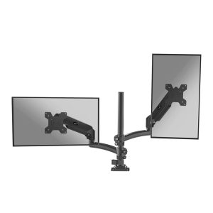 Full-Motion Gas Spring Mount for 2 Monitors from 17″ to 35″