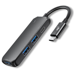 HUB 4 em 1 com 3 portas USB-A e 1 porta USB-C