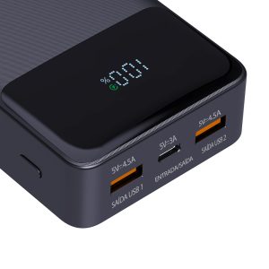 Carregador Portátil Power Bank 20.000 mAh – Preto
