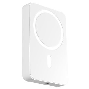 Carregador Portátil por Indução Power Bank 5.000 mAh – Branco