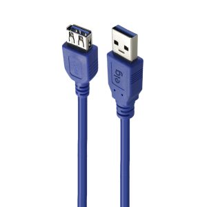 Cabo USB-A macho para USB-A fêmea – 1 metros