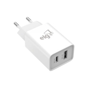 Carregador de Parede Saída USB-A e USB-C – Branco