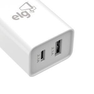 Carregador de Parede Saída USB-A e USB-C – Branco