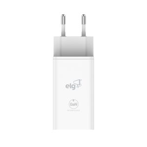 Carregador de Parede GaN 2 Saídas USB-C e 1 USB-A – Branco