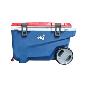 Caixa Térmica com Rodas 55 L – Azul, Vermelho e Branco